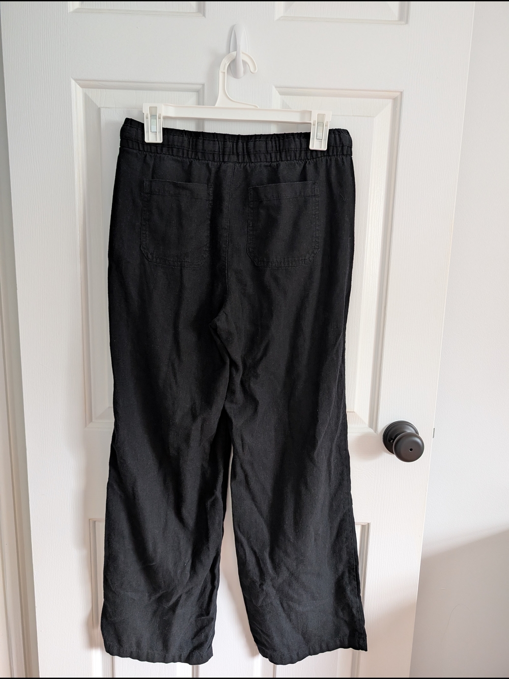 Old Navy Women's Black Drawstring Waist Linen Blend Pants Extra Small - Picture 2 of 7
